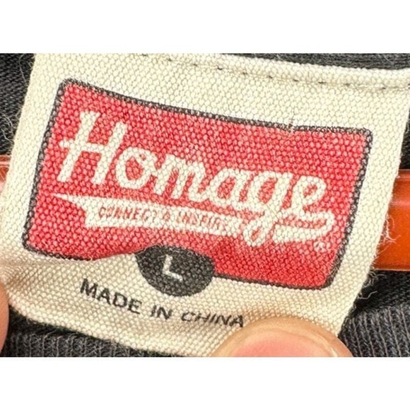 Columbus Crew T-Shirt Adult Large Black Crew Neck Short Sleeve Tee Mens Homage - Picture 4 of 8